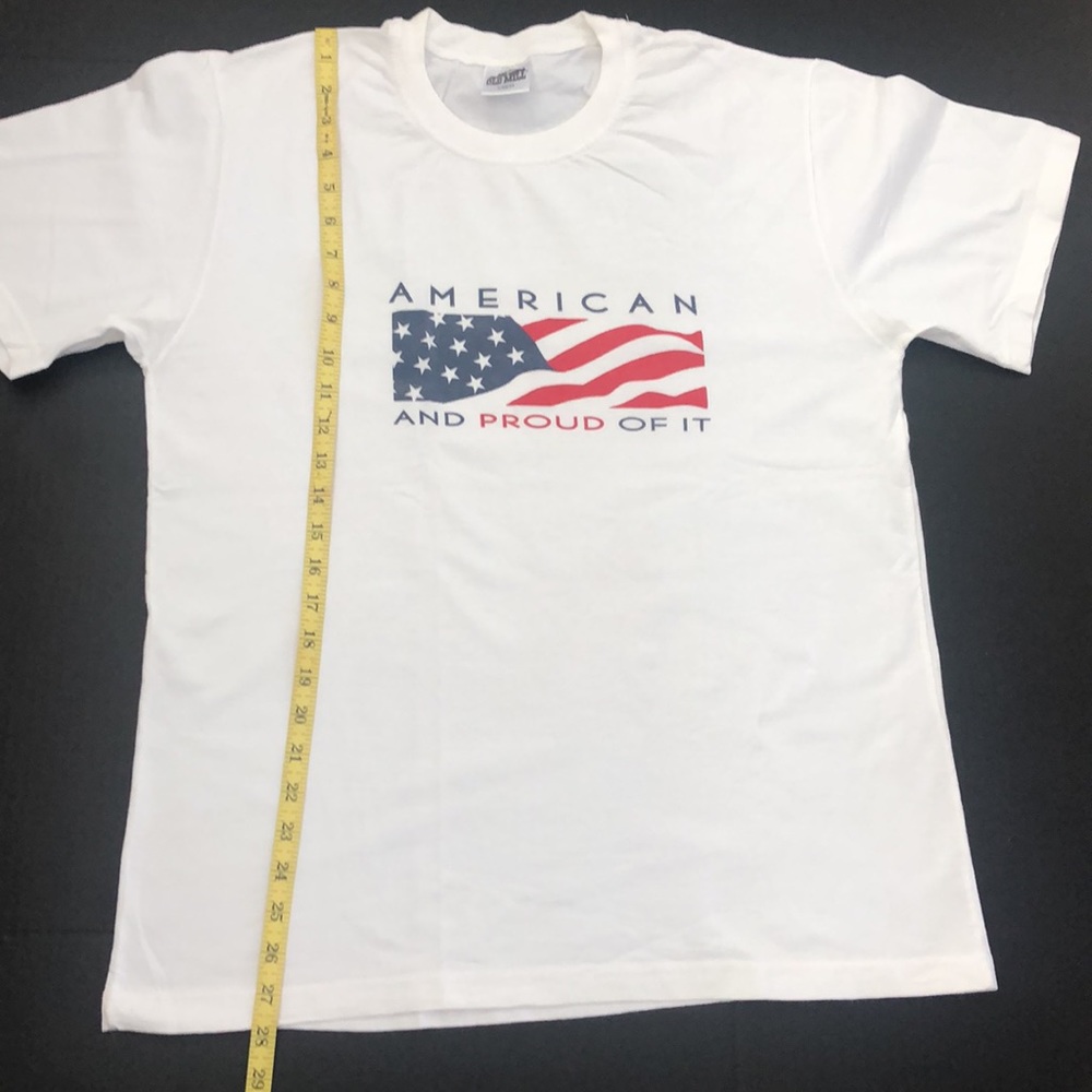 “American and proud of it” white T-shirt size large - Picture 6 of 6